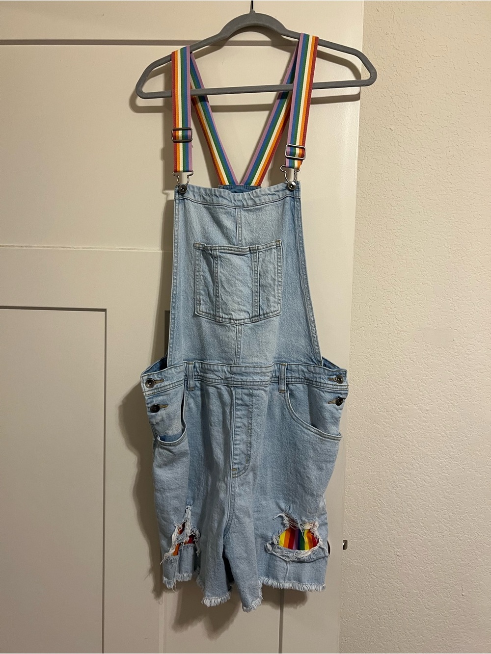 Rainbow Overall shorts